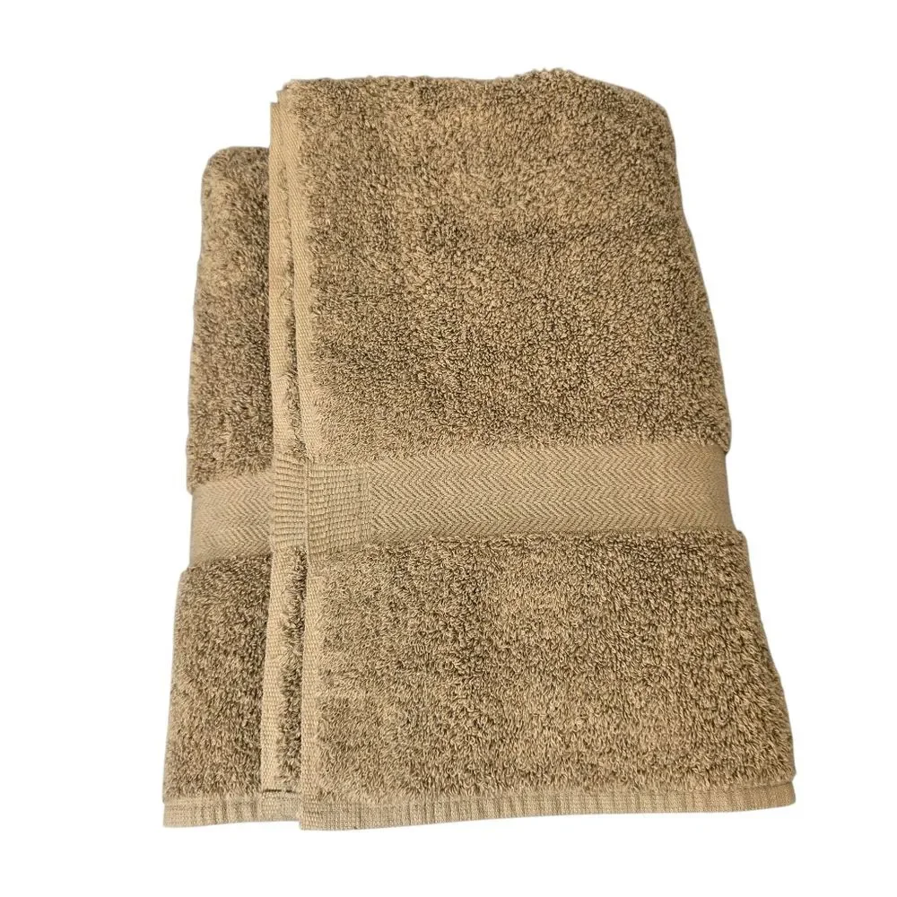 Vintage Ralph Lauren Green Label Home Collection Tan 100% Cotton Bath Towel